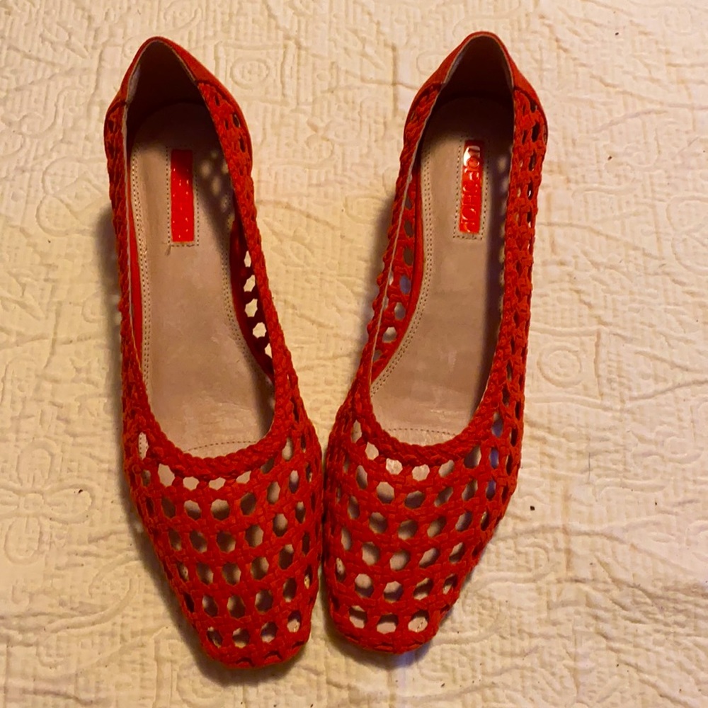 TOPSHOP Orange Low Heel Shoes